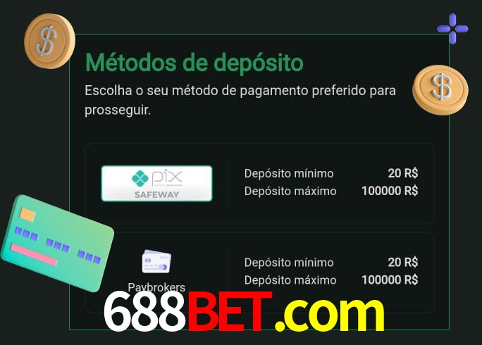 O cassino 688bet.com oferece uma grande variedade de métodos de pagamento